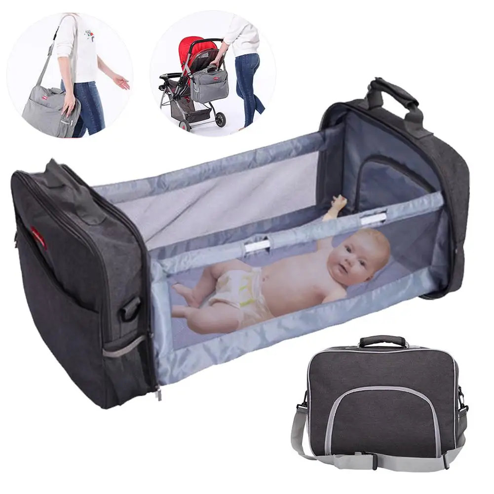Portable Diaper Bag Newborn Baby Travel Bed Crib Folding Nappy Organizer Changing Table Pads Fashion Mommy Outdoor Shopping Bag
Portable Diaper Bag Newborn Baby Travel Bed Crib Folding Nappy Organizer Changing Table Pads Fashion Mommy Outdoor Shopping Bag