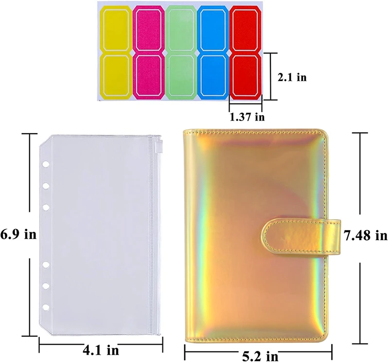 A6 PU Leather Notebook Binder Cover with 12Pcs Binder Pockets,6Ring Cash Budget Binder Loose Leaf Zipper Bags Envelope
A6 PU Leather Notebook Binder Cover with 12Pcs Binder Pockets,6Ring Cash Budget Binder Loose Leaf Zipper Bags Envelope