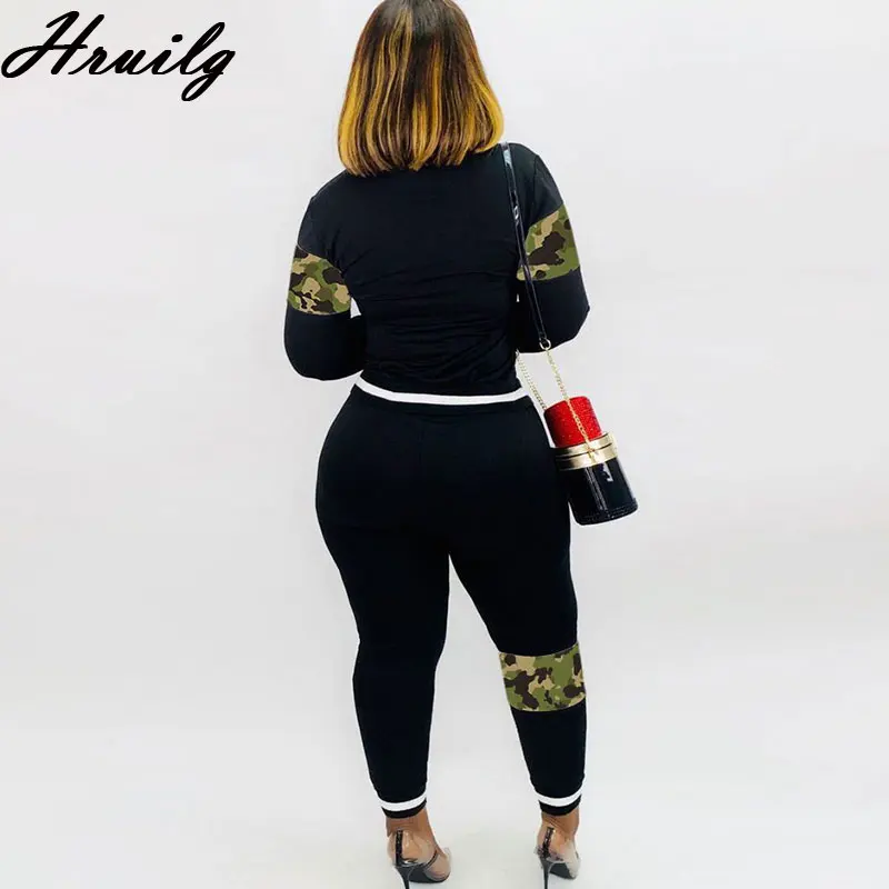 2 Piece Sets Womens Casual Color Matching Camouflage Skinny Two Piece Set Top and Pants Fashion New Plus Size Vetement Femme
2 Piece Sets Womens Casual Color Matching Camouflage Skinny Two Piece Set Top and Pants Fashion New Plus Size Vetement Femme