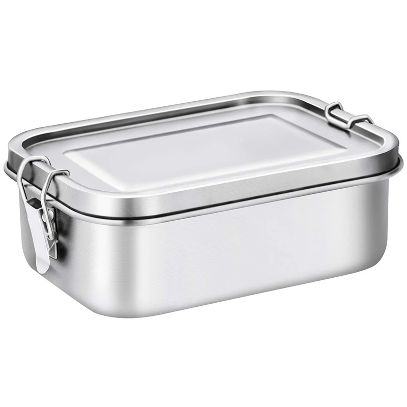 Stainless Steel Lunch Food Container with Lock Clips and Leakproof Design, 800ML Bento Boxes Lunch Container for Kids or Adults- 
Stainless Steel Lunch Food Container with Lock Clips and Leakproof Design, 800ML Bento Boxes Lunch Container for Kids or Adults-