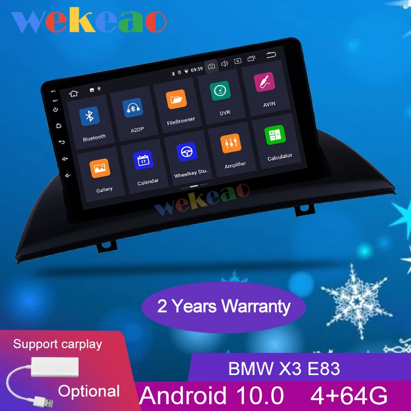 Wekeao 9' Touch Screen Android 10.0 Car Radio Auto GPS Navigation For BMW X3 E83 Car DVD Multimedia Player 5G 2004 - 2012
Wekeao 9' Touch Screen Android 10.0 Car Radio Auto GPS Navigation For BMW X3 E83 Car DVD Multimedia Player 5G 2004 - 2012