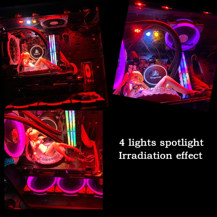 Computer full side transparent water-cooled main box decoration light pollution breathing UV red light color LED small spotlight
Computer full side transparent water-cooled main box decoration light pollution breathing UV red light color LED small spotlight