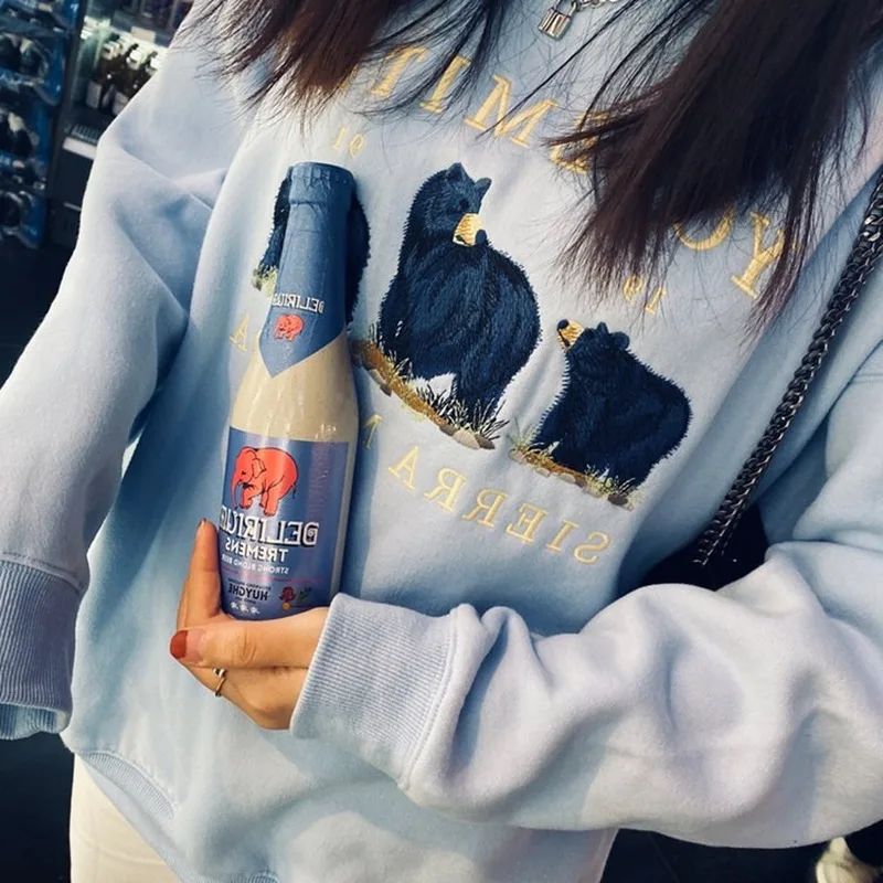 Bear Embroidery Letter Print Oversized Crewneck Sweatshirt Women Vintage Loose Long Sleeve Fashion Clothes Harajuku Streetwear
Bear Embroidery Letter Print Oversized Crewneck Sweatshirt Women Vintage Loose Long Sleeve Fashion Clothes Harajuku Streetwear