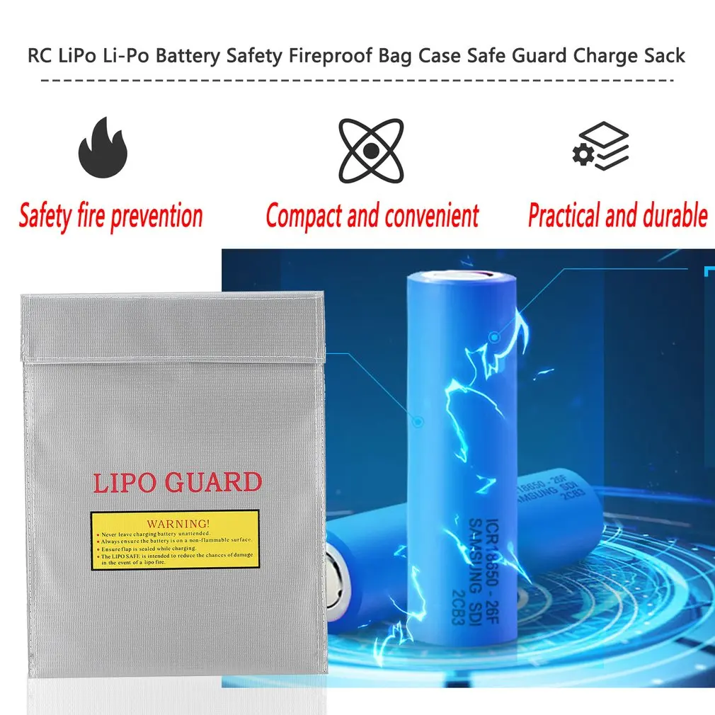 1Pc Fireproof RC LiPo Battery Safety Bag Safe Guard Charge Sack 290 x 227mm For RC toys Car train Boat For Phone battery
1Pc Fireproof RC LiPo Battery Safety Bag Safe Guard Charge Sack 290 x 227mm For RC toys Car train Boat For Phone battery