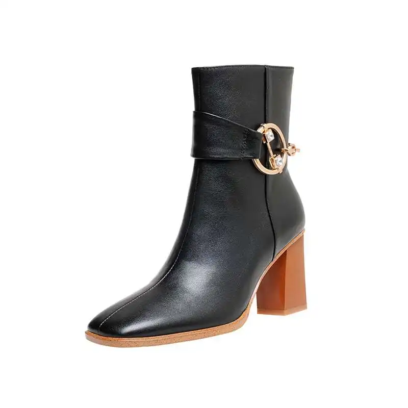 Krazing pot genuine leather square toe diamond-studded fasteners thick high heels winter zipper luxury wedding ankle boots L23
Krazing pot genuine leather square toe diamond-studded fasteners thick high heels winter zipper luxury wedding ankle boots L23