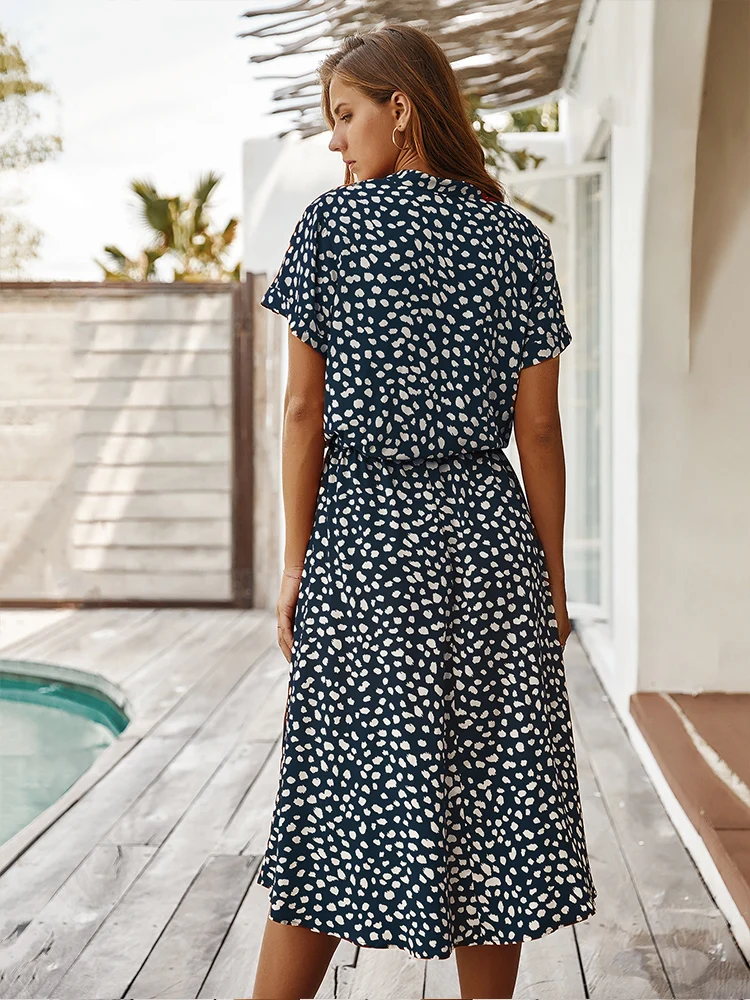 Fashion Ladies Boho Leopard Print Shirt Dress Women Casual Midi Holiday Summer Dress Female High Waist Beach Dresses Hot Sale
Fashion Ladies Boho Leopard Print Shirt Dress Women Casual Midi Holiday Summer Dress Female High Waist Beach Dresses Hot Sale