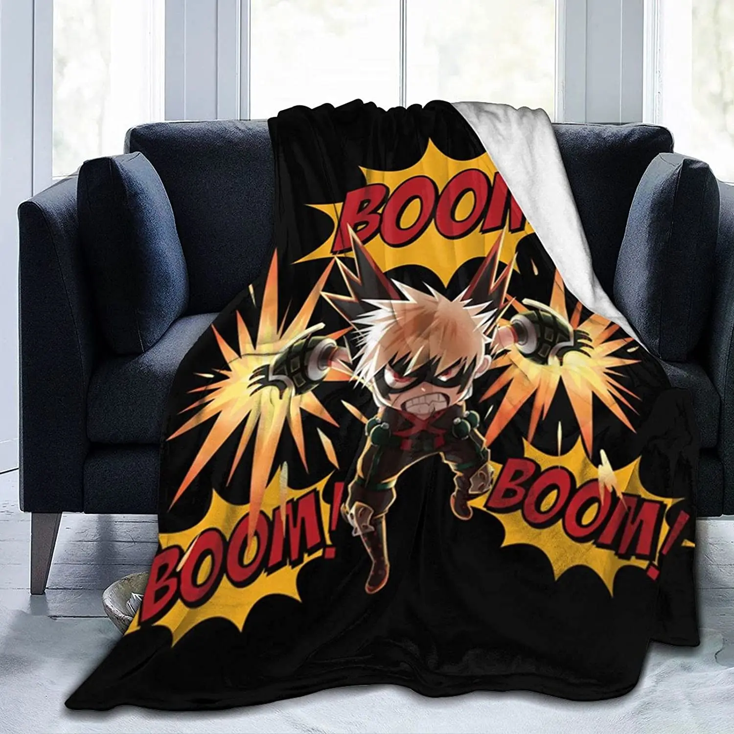 Boom! MHA Hero Academia Bakugo Katsuki Anti-Pilling Fleece Blanket Comfortable Microfiber Throw Blankets, Lightweight Throws 
Boom! MHA Hero Academia Bakugo Katsuki Anti-Pilling Fleece Blanket Comfortable Microfiber Throw Blankets, Lightweight Throws