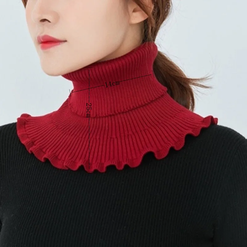 Unisex Solid Ruffle Elastic Wool Knit Pullover False Colloar Warm Scarve Winter Female Cycling Windproof Neck Guard Scarf 
Unisex Solid Ruffle Elastic Wool Knit Pullover False Colloar Warm Scarve Winter Female Cycling Windproof Neck Guard Scarf
