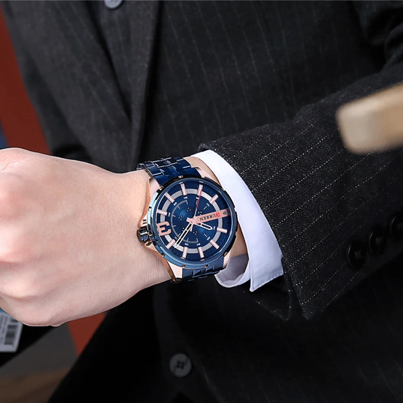 Gold Watches for Men Luxury Brand CURREN Watch Business Men's Clock Fashion Quartz Stainless Steel Wristwaches Waterproof 
Gold Watches for Men Luxury Brand CURREN Watch Business Men's Clock Fashion Quartz Stainless Steel Wristwaches Waterproof