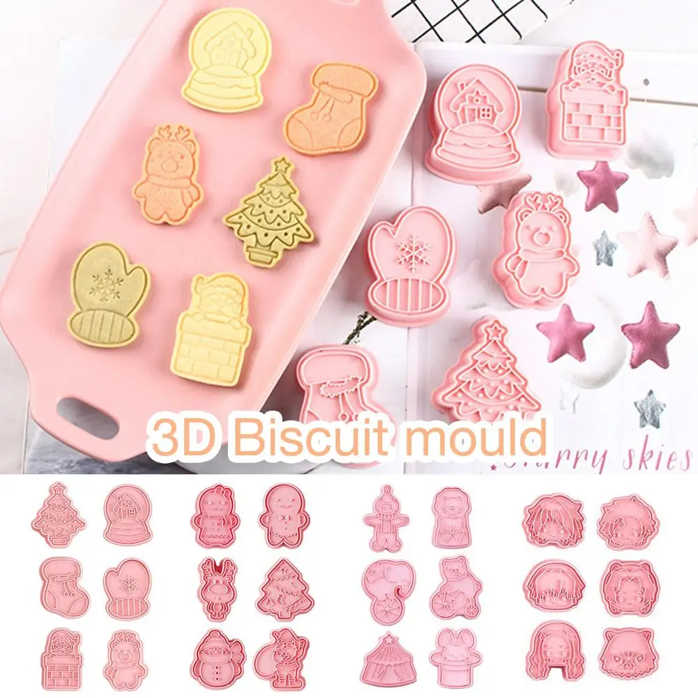 6pcs/set DIY Cartoon Biscuit Mould Christmas Cookie Cutters Christmas Molds ABS Plastic Baking Mould Cookie Cake Decorating Tool
6pcs/set DIY Cartoon Biscuit Mould Christmas Cookie Cutters Christmas Molds ABS Plastic Baking Mould Cookie Cake Decorating Tool