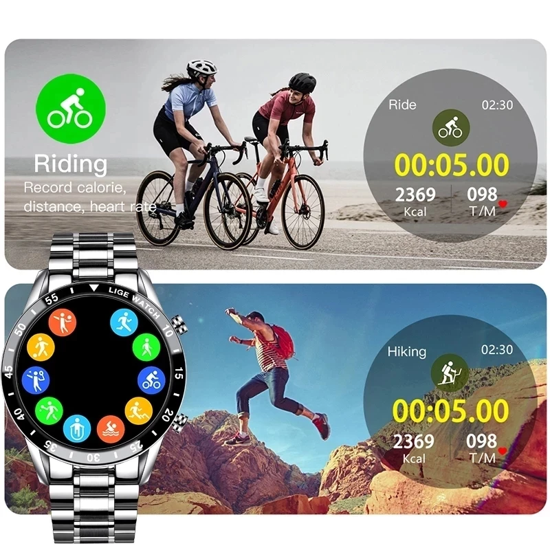 LIGE 2021 New Smart Watch Bluetooth Call Smartwatch Men Women Heart Rate Waterproof Sport Fitness Bracelet For Android iOS Phone
LIGE 2021 New Smart Watch Bluetooth Call Smartwatch Men Women Heart Rate Waterproof Sport Fitness Bracelet For Android iOS Phone