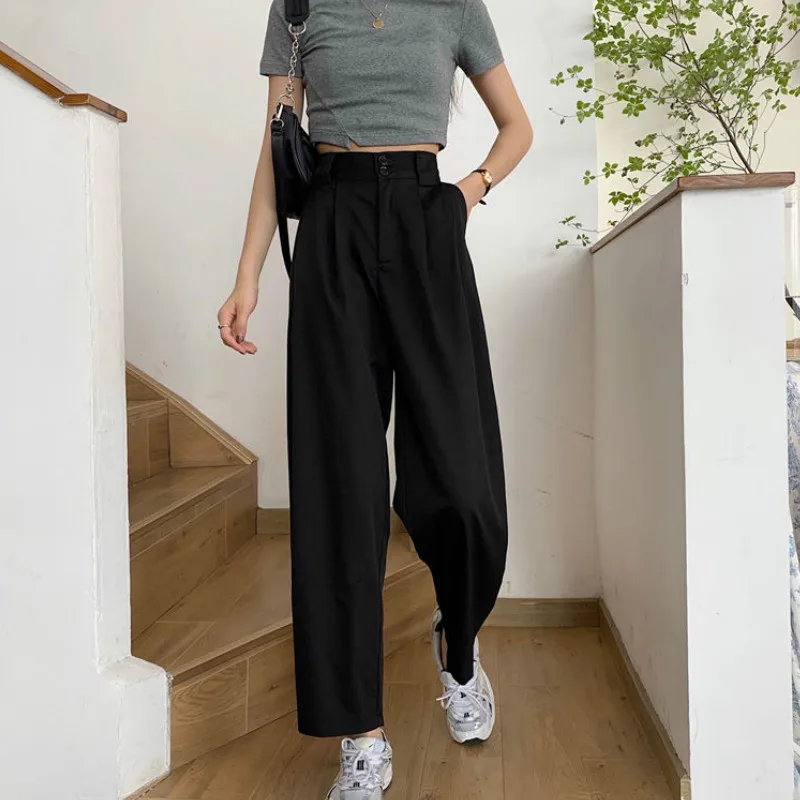 2021 Pants Women All-match Summer BF Style Minimalist Ladies Ankle-Length Trousers Wide-leg Chic Leisure Popular Female Pants
2021 Pants Women All-match Summer BF Style Minimalist Ladies Ankle-Length Trousers Wide-leg Chic Leisure Popular Female Pants