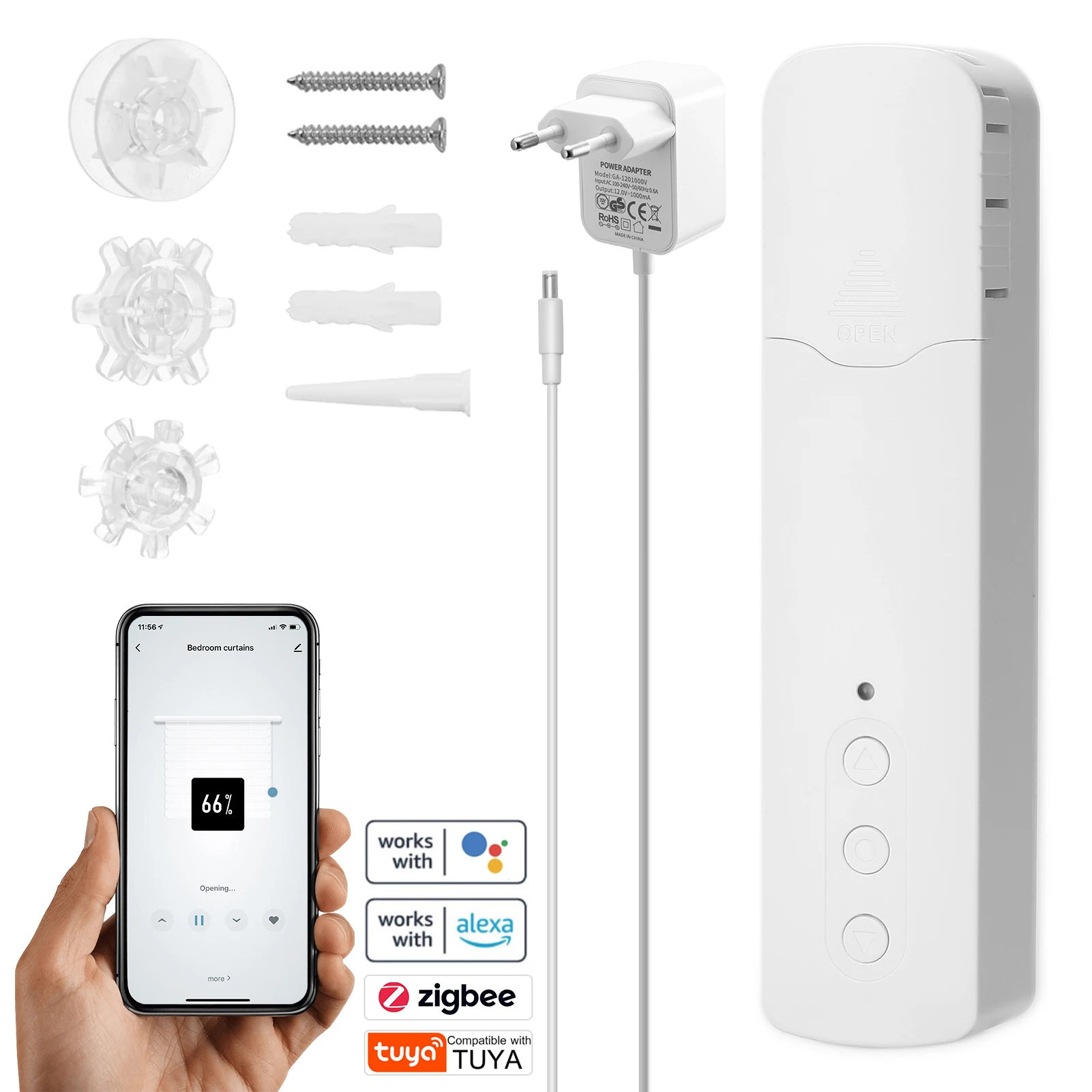 Мотор для занавесок Tuya ZigBee TM616EGZT, умный электрический привод для занавесок с голосовым управлением через приложение для мобильного телефон...
Мотор для занавесок Tuya ZigBee TM616EGZT, умный электрический привод для занавесок с голосовым управлением через приложение для мобильного телефон...