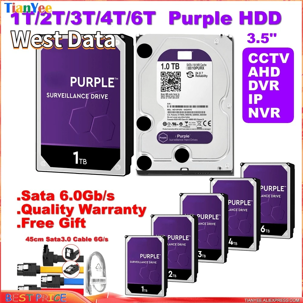 W. D. Usb-накопитель West Data Purple 1 ТБ 3 4 6 | Мобильные телефоны и аксессуары