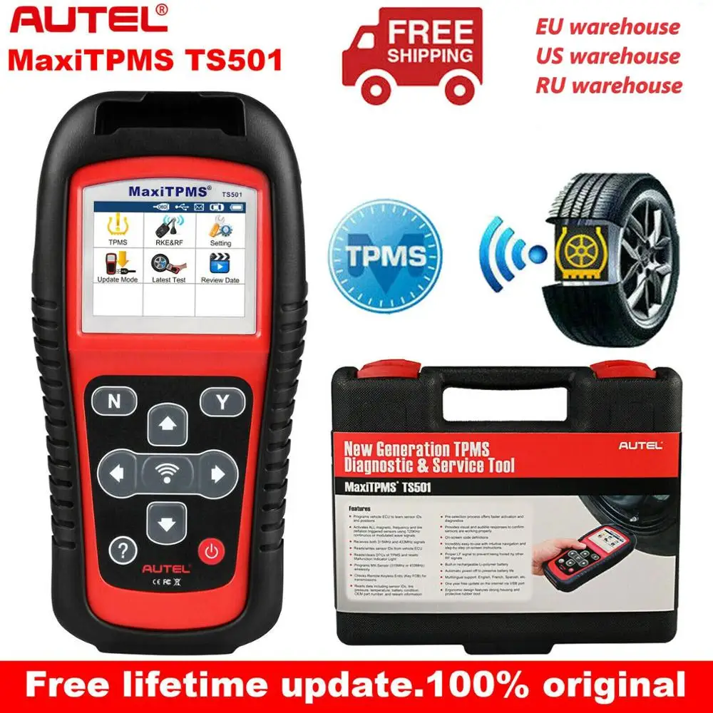 Autel MaxiTPMS TS501 OBD2 сканер диагностический инструмент TPMS датчики считывает/очищает коды система TPMS 315/433 МГц инструмент программирования TPMS
Autel MaxiTPMS TS501 OBD2 сканер диагностический инструмент TPMS датчики считывает/очищает коды система TPMS 315/433 МГц инструмент программирования TPMS