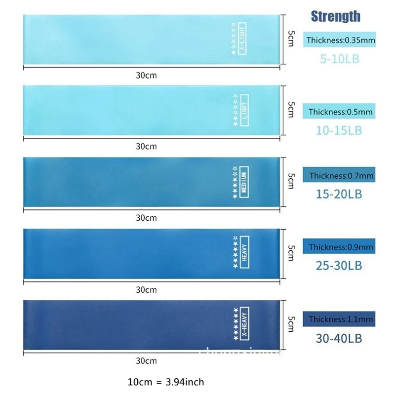 5pcs/set Resistance Loop Bands Exercise Bands for Legs and Butt Yoga Strength Training Pilates with Carry Bag
5pcs/set Resistance Loop Bands Exercise Bands for Legs and Butt Yoga Strength Training Pilates with Carry Bag