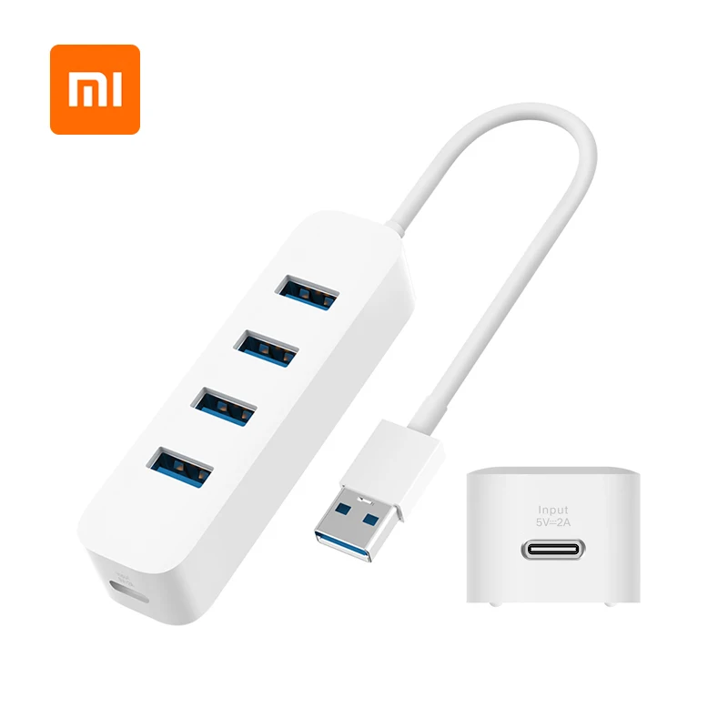 Оригинальный Xiaomi 4 порта USB3.0 концентратор со стоячим блоком питания интерфейс USB