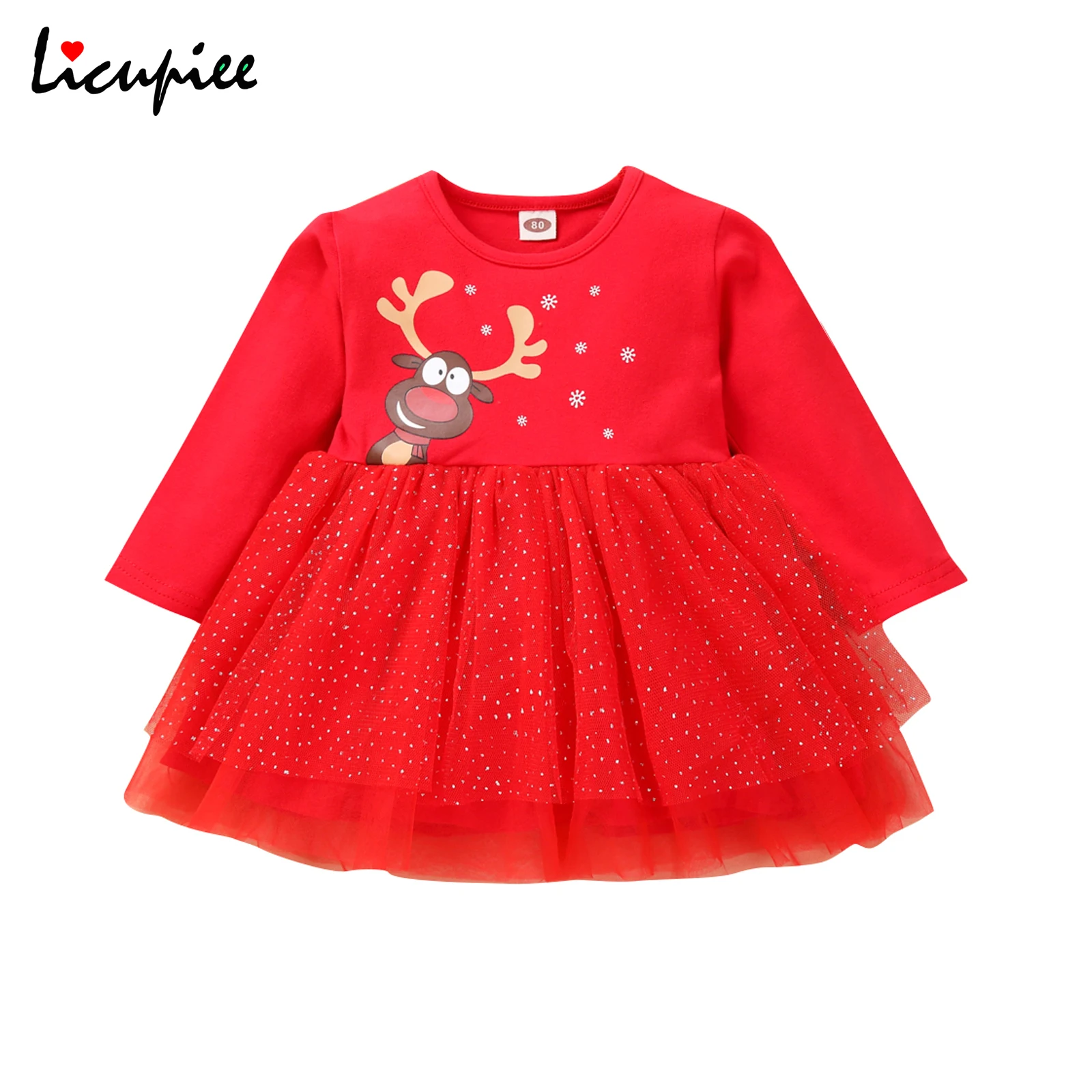 Girl\u2019s Long-sleeved Mesh Yarn Dress Fashion Christmas Reindeer Round Neck Children Princess Dress 1-4 Years
Girl\u2019s Long-sleeved Mesh Yarn Dress Fashion Christmas Reindeer Round Neck Children Princess Dress 1-4 Years