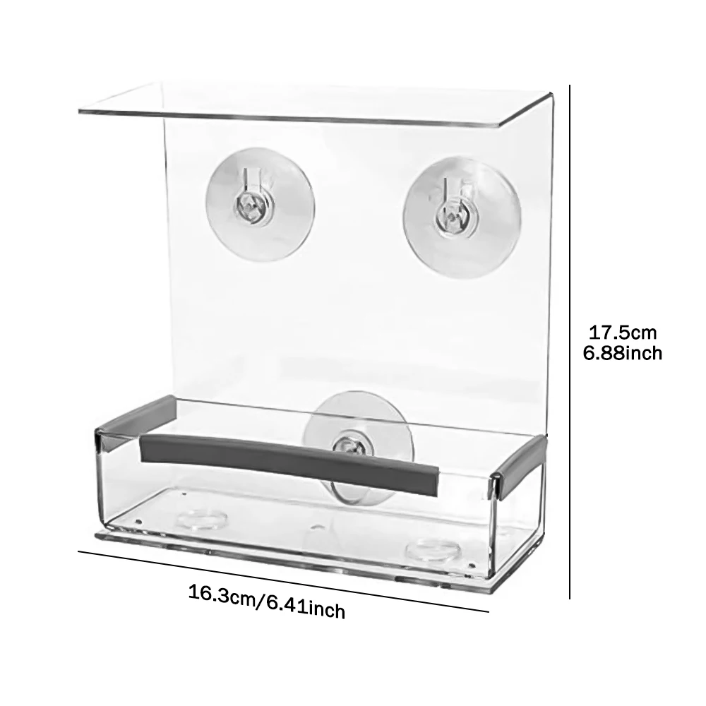 Bird Feeder Acrylic Transparent Bird Feeders Tray Wall-Mounted Bird Feeder Birdhouse Pet Supplies Feeding Tray
Bird Feeder Acrylic Transparent Bird Feeders Tray Wall-Mounted Bird Feeder Birdhouse Pet Supplies Feeding Tray