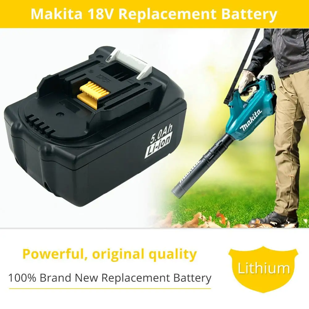 Cedrus 5000mAh Li-ion Replacement Rechargeable Battery for Makita 18V Cordless Power Tools BL1850 BL1840 BL1860 BL1830 LXT400
Cedrus 5000mAh Li-ion Replacement Rechargeable Battery for Makita 18V Cordless Power Tools BL1850 BL1840 BL1860 BL1830 LXT400