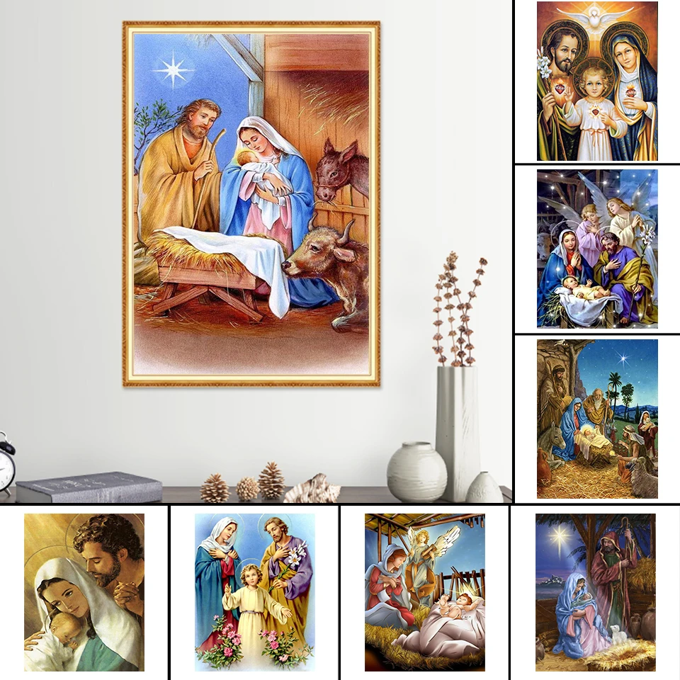 5D DIY Diamond Painting Religious Jesus Cross Stitch Kit Full Embroidery Mosaic Art Picture of Rhinestones Decor New Arrivals
5D DIY Diamond Painting Religious Jesus Cross Stitch Kit Full Embroidery Mosaic Art Picture of Rhinestones Decor New Arrivals