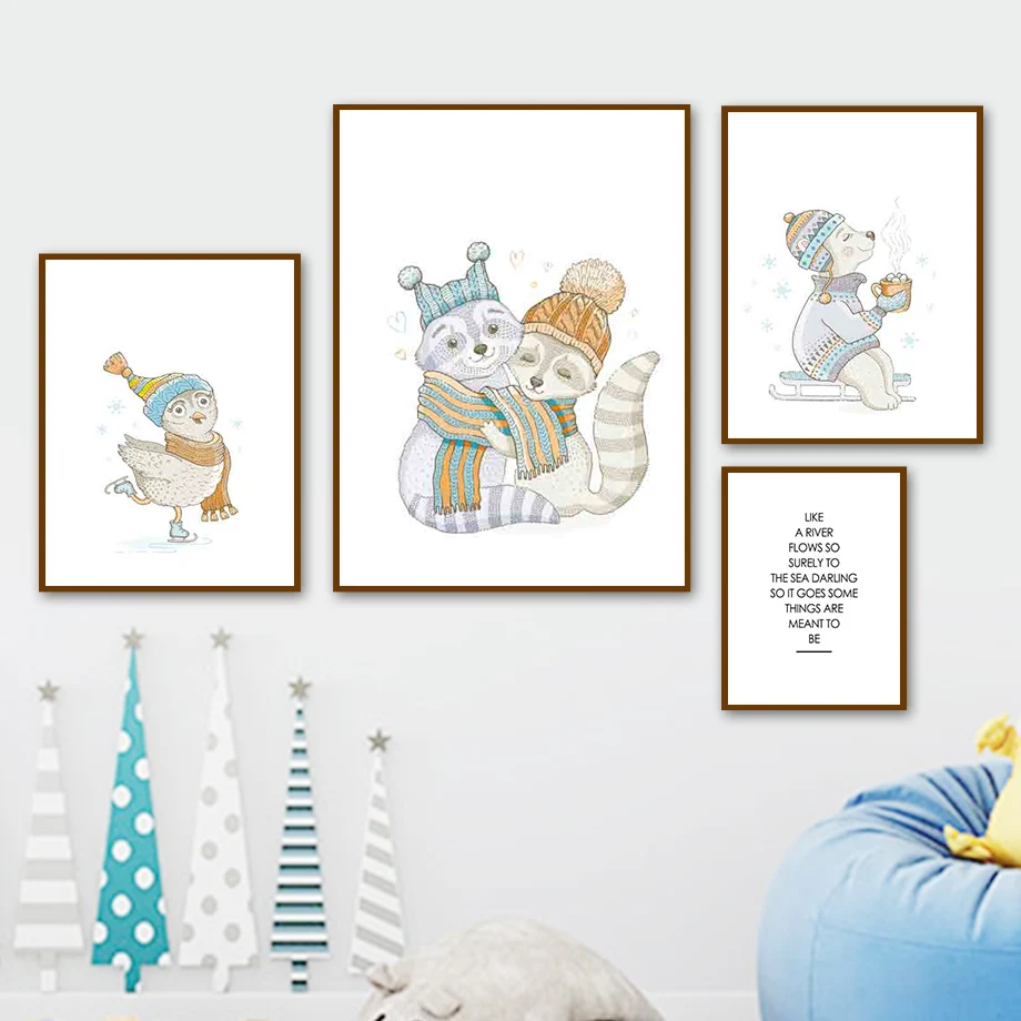 Winter Christmas Skating Fox Raccoon Rabbit Dog Wall Art Canvas Painting Nordic Posters And Prints Wall Pictures Kids Room Decor
Winter Christmas Skating Fox Raccoon Rabbit Dog Wall Art Canvas Painting Nordic Posters And Prints Wall Pictures Kids Room Decor