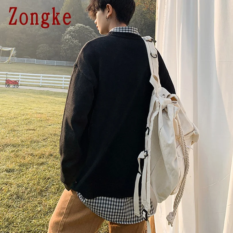 Zongke Cartoon Knitted Sweater Men Clothing Harajuku Sweaters Pullover Men Sweater Fashion Mens Clothes M-2XL 2021
Zongke Cartoon Knitted Sweater Men Clothing Harajuku Sweaters Pullover Men Sweater Fashion Mens Clothes M-2XL 2021