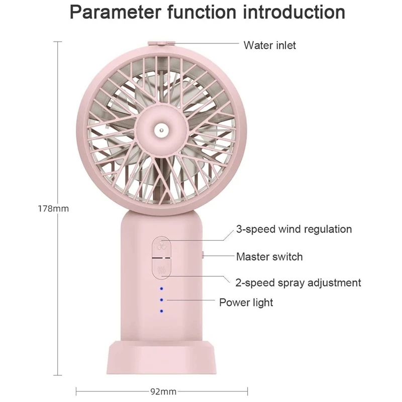 Portable Handheld Fan, Compact Evaporative Cooler Air Humidifier with 3 Speeds, Perfect for Office Dorm
Portable Handheld Fan, Compact Evaporative Cooler Air Humidifier with 3 Speeds, Perfect for Office Dorm