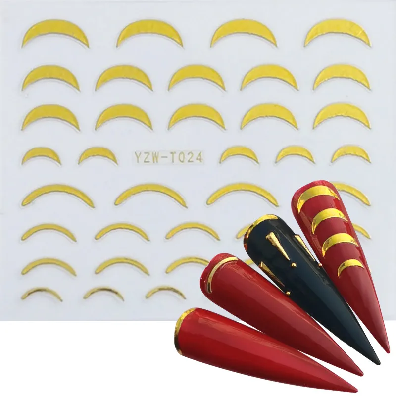 1 PC Nail Sticker Gold Black Metal Curve Strip Lines Adhesive Striping Tape Multi-size 3D Stickers For Manicure
1 PC Nail Sticker Gold Black Metal Curve Strip Lines Adhesive Striping Tape Multi-size 3D Stickers For Manicure