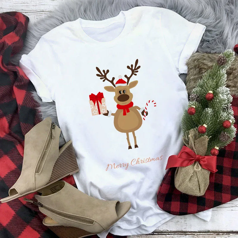 Female T-shirt Christmas Santa Print T-shirt Ladies Harajuku Graphic T-shirt Short Sleeve Summer T-shirt Top Casual Women
Female T-shirt Christmas Santa Print T-shirt Ladies Harajuku Graphic T-shirt Short Sleeve Summer T-shirt Top Casual Women