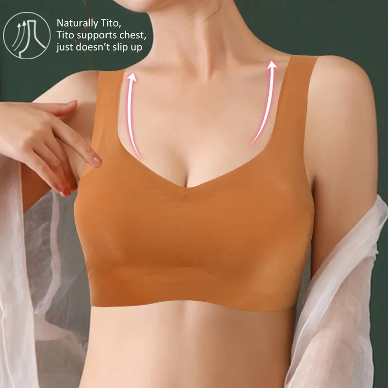 WENYUJH Seamless Bralette Women Bra Latex Push Up Bras Female Plus Size Tank Tops Gathers Shockproof Pad Brassiere Underwear 
WENYUJH Seamless Bralette Women Bra Latex Push Up Bras Female Plus Size Tank Tops Gathers Shockproof Pad Brassiere Underwear
