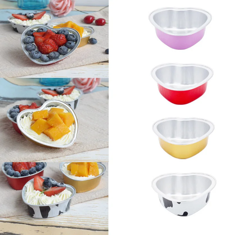 10PCS Heart-Shaped Aluminum Foil Baking Cake Tin Cup High Temperature Cheese Box Mousse With Cover Bakware Accesories
10PCS Heart-Shaped Aluminum Foil Baking Cake Tin Cup High Temperature Cheese Box Mousse With Cover Bakware Accesories