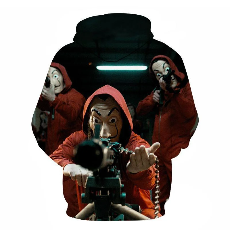 La Casa De Papel Money Heist House Of Paper Fashion Hip Hop Hoodies 3D Printed Mens Hoodies Pullover spring Hoody Mens clothes
La Casa De Papel Money Heist House Of Paper Fashion Hip Hop Hoodies 3D Printed Mens Hoodies Pullover spring Hoody Mens clothes