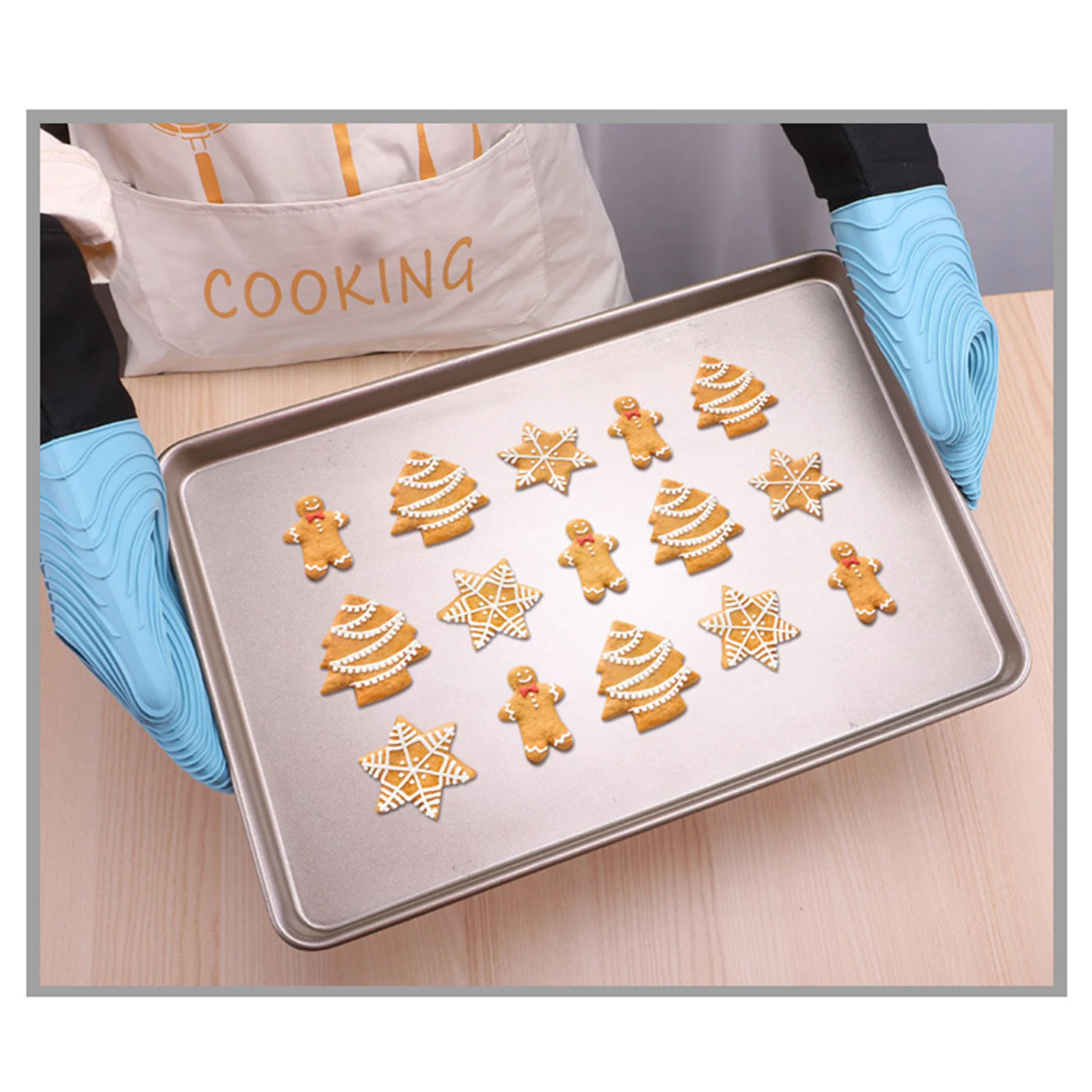 

Baking Microwave Oven Thermal Insulation Soft Gloves Silicone High Temperature Anti-scalding Waterproof Kitchenware