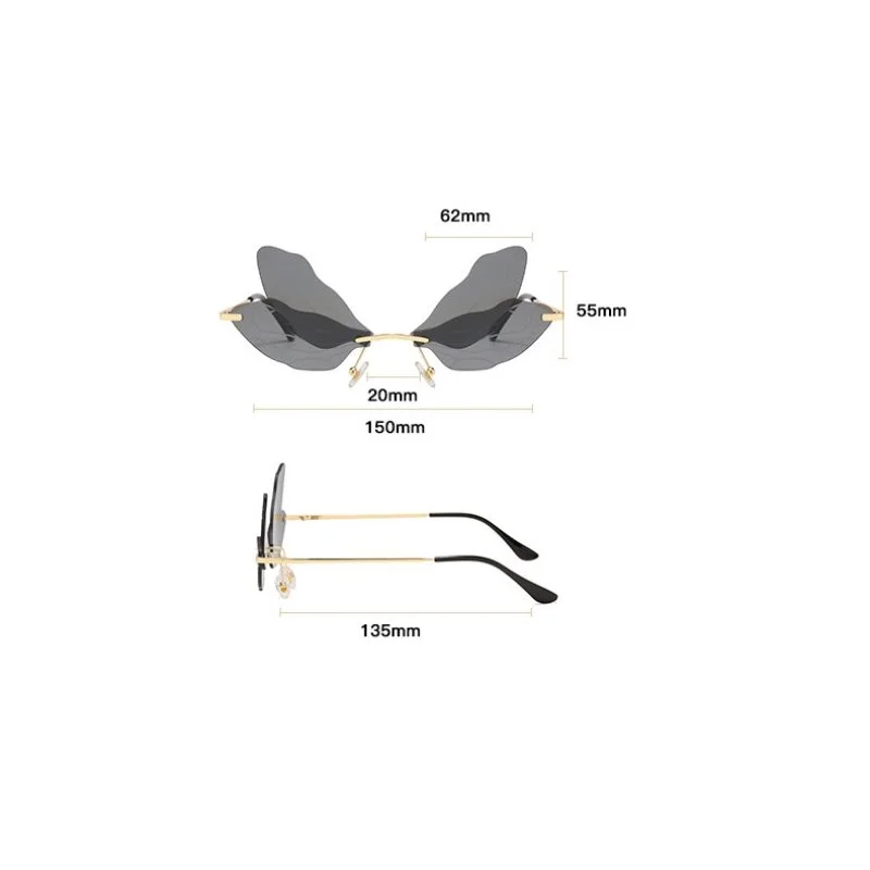 Fashion Dragonfly Sunglasses Women Rimless Wave Eyewear Luxury Trending Glasses Fashion Dragonfly Sunglasses
Fashion Dragonfly Sunglasses Women Rimless Wave Eyewear Luxury Trending Glasses Fashion Dragonfly Sunglasses