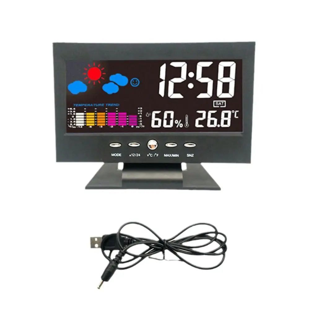 Intelligent Digital Clock Weather Station Display Alarm Calendar Clock Function Thermometer Wireless Temperature Humidity Meter
Intelligent Digital Clock Weather Station Display Alarm Calendar Clock Function Thermometer Wireless Temperature Humidity Meter
