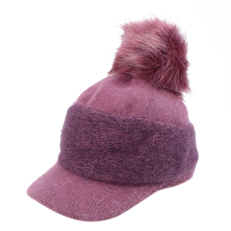 Women Winter Thick Warm Fuzzy Knit Beanie Cap With Visor Bill Cute Pompom Windproof Skullies Baseball Cap Cotton Ear Warmer
Women Winter Thick Warm Fuzzy Knit Beanie Cap With Visor Bill Cute Pompom Windproof Skullies Baseball Cap Cotton Ear Warmer