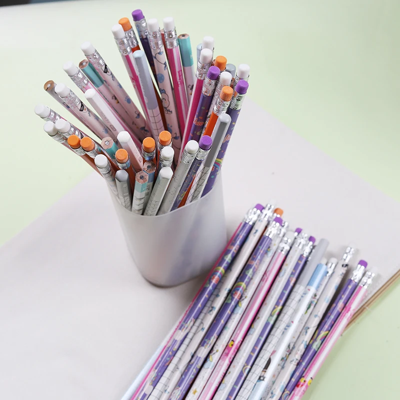 40Pcs/Pack Cute Cartoon HB/2B HB Standard Wooden Pencil Kawaii Student Stationery Writing Drawing Pencils School Office Supply
40Pcs/Pack Cute Cartoon HB/2B HB Standard Wooden Pencil Kawaii Student Stationery Writing Drawing Pencils School Office Supply