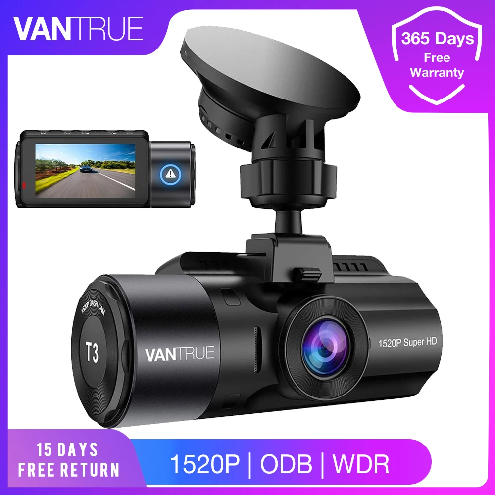 Vantrue T3 Car DVR Dash Cam 1520P Camera Video Recorder 256G GPS Night Vision WDR G-sensor Dashcam OBD Power 24 Hours Monitor
Vantrue T3 Car DVR Dash Cam 1520P Camera Video Recorder 256G GPS Night Vision WDR G-sensor Dashcam OBD Power 24 Hours Monitor