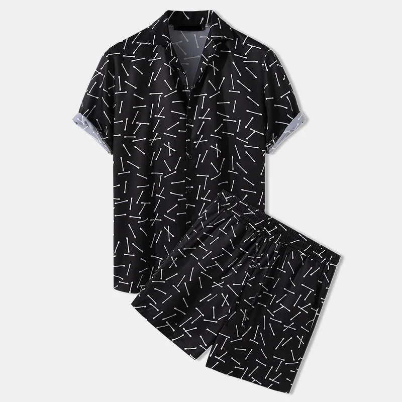 Summer Beach Fashion printing Two Piece Sets 2021Men Short Sleeve Shirt And Drawstring Shorts Suits Casual Male Outfit
Summer Beach Fashion printing Two Piece Sets 2021Men Short Sleeve Shirt And Drawstring Shorts Suits Casual Male Outfit
