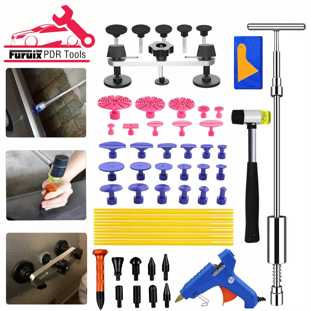 Инструменты для ремонта вмятин без покраски Furuix, набор для удаления вмятин с клеем, клей-карандаши для кузова автомобиля
Инструменты для ремонта вмятин без покраски Furuix, набор для удаления вмятин с клеем, клей-карандаши для кузова автомобиля
