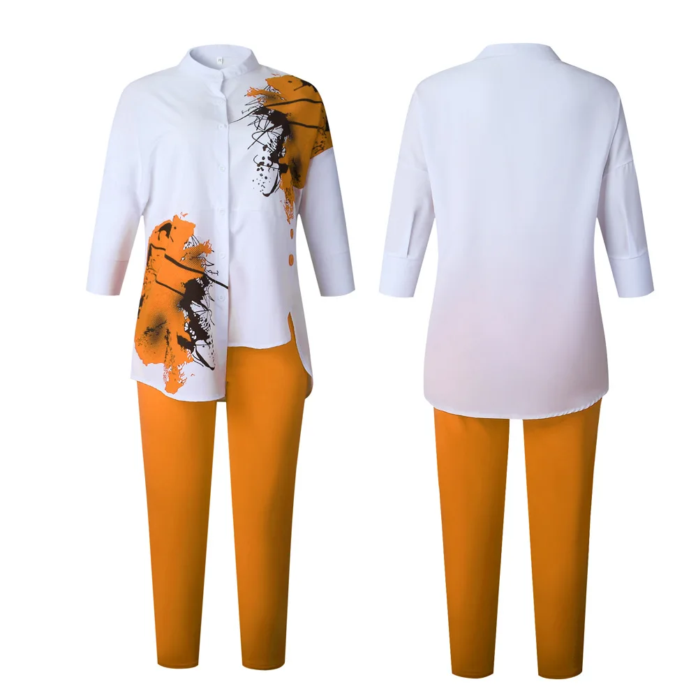 Autumn New Style Irregular Split 2 Piece Set African Large Size Women's 3/4 Sleeve + Trousers Fashion Printing High Quality Suit
Autumn New Style Irregular Split 2 Piece Set African Large Size Women's 3/4 Sleeve + Trousers Fashion Printing High Quality Suit