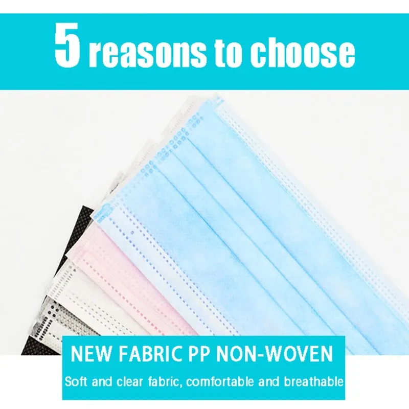 Маска одноразовая трехслойная дышащая с фильтром, разные цвета
Маска одноразовая трехслойная дышащая с фильтром, разные цвета