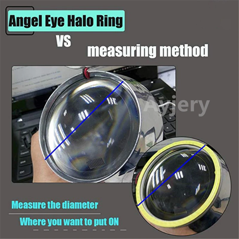AYJERY COB ангельские глазки 120 мм! 8 шт. (4 пары) Авто Halo кольца мм Angel Eye Автомобильные