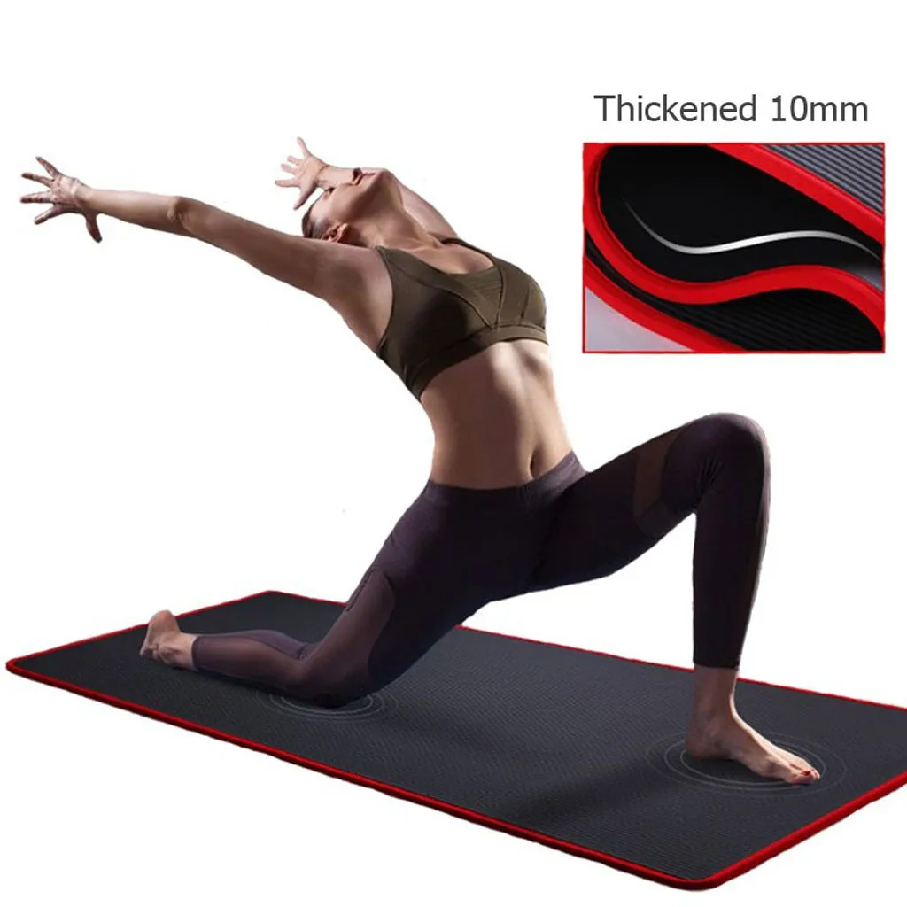 183x61cm 10mm Thickened Unisex Yoga Mat Carpet Edge-covered Non-slip Fitness Pad Yoga Gym Home Fitness Beginners Exercise Mat
183x61cm 10mm Thickened Unisex Yoga Mat Carpet Edge-covered Non-slip Fitness Pad Yoga Gym Home Fitness Beginners Exercise Mat