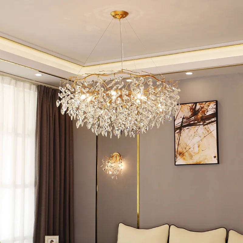 Nordic Gold Crystal Chandelier Lighting Modern Large Lustre LED Ceiling Chandelier Loft Art Hanging Lamp for Living Room Lustres
Nordic Gold Crystal Chandelier Lighting Modern Large Lustre LED Ceiling Chandelier Loft Art Hanging Lamp for Living Room Lustres