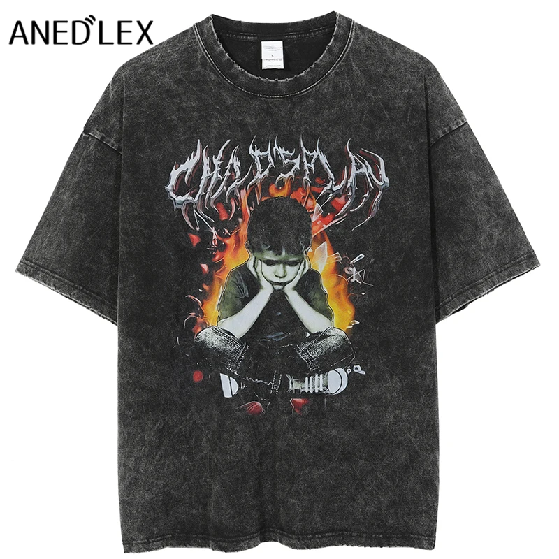 Hip Hop Streetwear Men Washed Oversize T-Shirt Troubled Kid Graphic Print Tshirt Harajuku Cotton T Shirt Summer Short Sleeve Top
Hip Hop Streetwear Men Washed Oversize T-Shirt Troubled Kid Graphic Print Tshirt Harajuku Cotton T Shirt Summer Short Sleeve Top