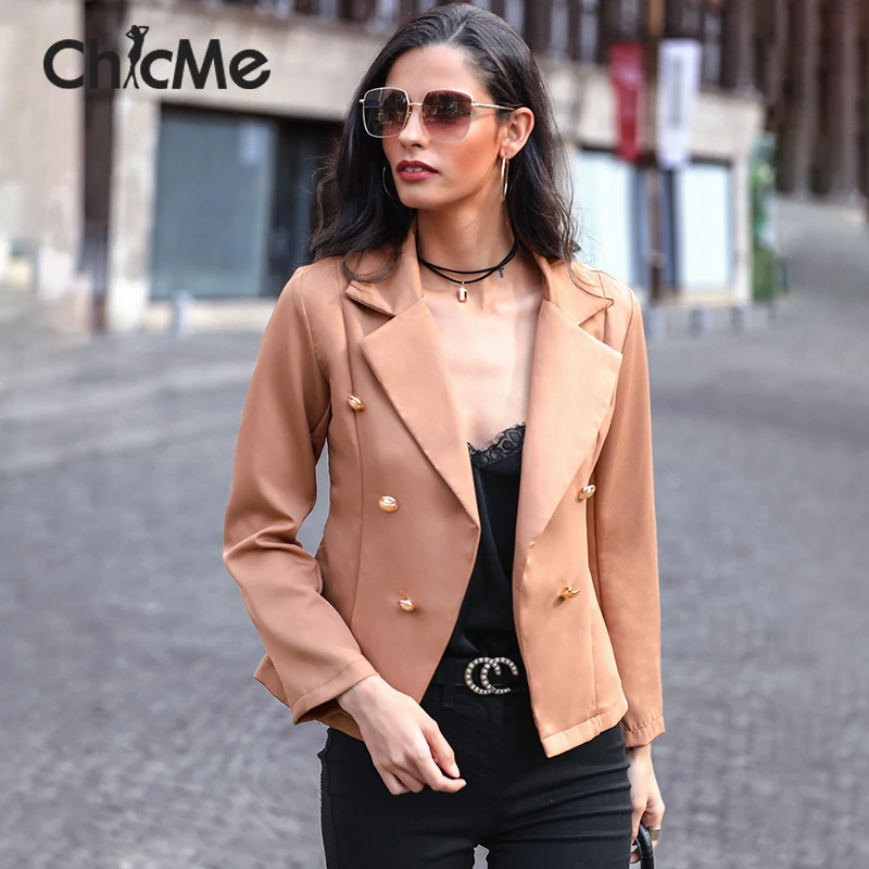 Женский офисный двубортный Блейзер Chicme, винтажное пальто с отложным воротником и длинным рукавом, стильная верхняя одежда
Женский офисный двубортный Блейзер Chicme, винтажное пальто с отложным воротником и длинным рукавом, стильная верхняя одежда