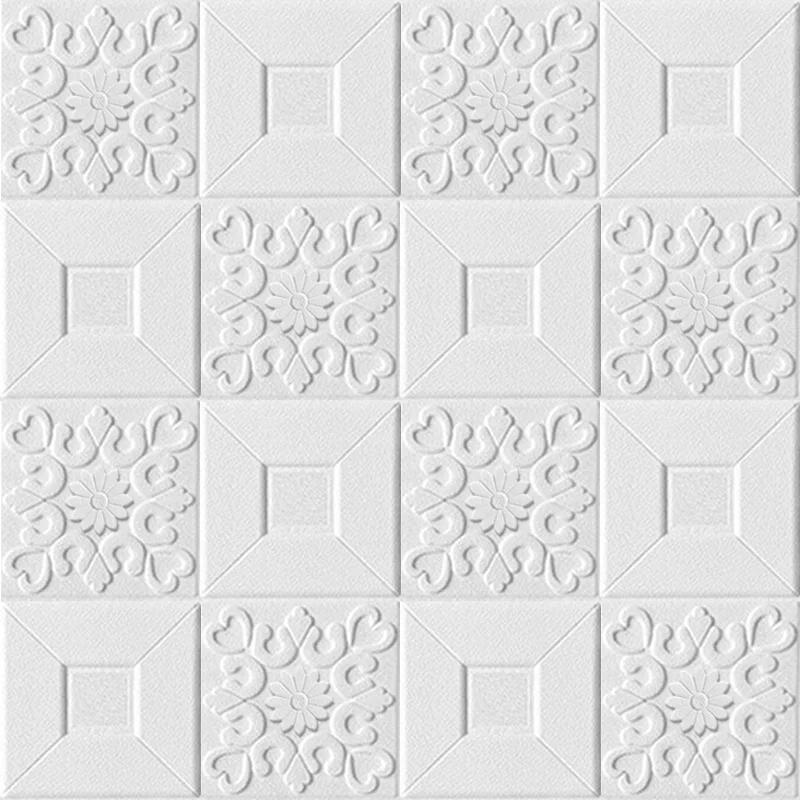 3D Wall Stickers Ceiling Sticker Roof Foam Wallpaper Stereo DIY TV Background Decoration Decor | Дом и сад