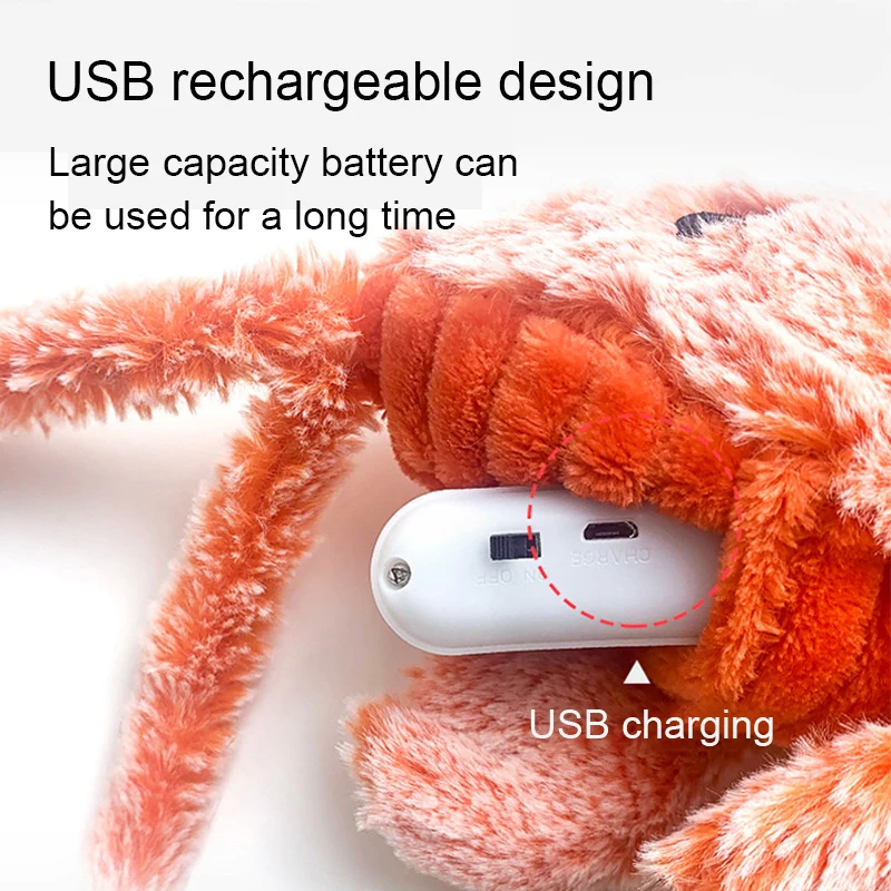 Electric Pet Dog Cat Toy USB Charging Simulation Dancing Moving Lobster Cat Toy Plush Dog Interactive Chew Toy To Teeth Cleaning
Electric Pet Dog Cat Toy USB Charging Simulation Dancing Moving Lobster Cat Toy Plush Dog Interactive Chew Toy To Teeth Cleaning